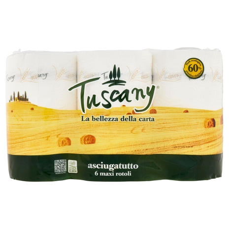 Tuscany asciugatutto maxi rotoli 6 pz